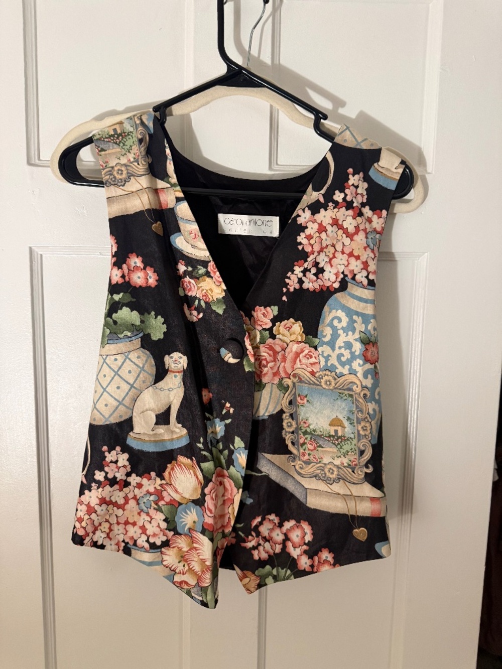 Carol Antone Black Print Vest